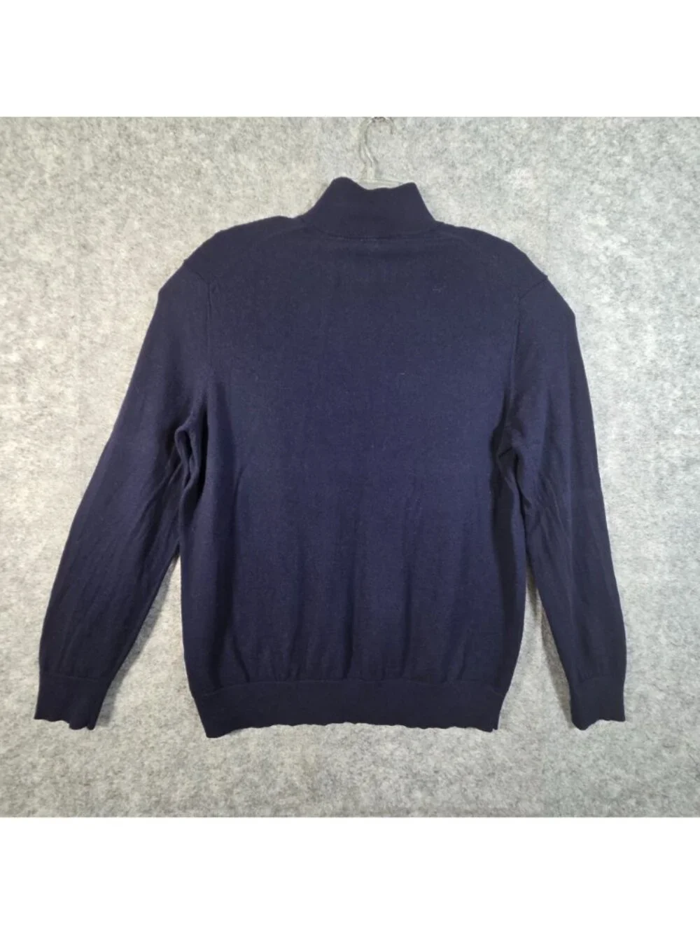 Quarter Zip Sweater Banana Republic Navy Minimalist Quiet Luxury Pullover XL